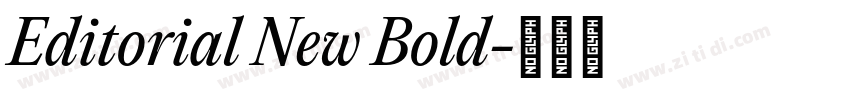 Editorial New Bold字体转换